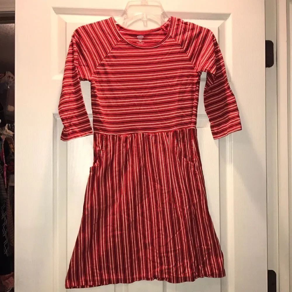 (5/$25)Β OldβNavyβred,βwhiteβandβblueβstripedβdress